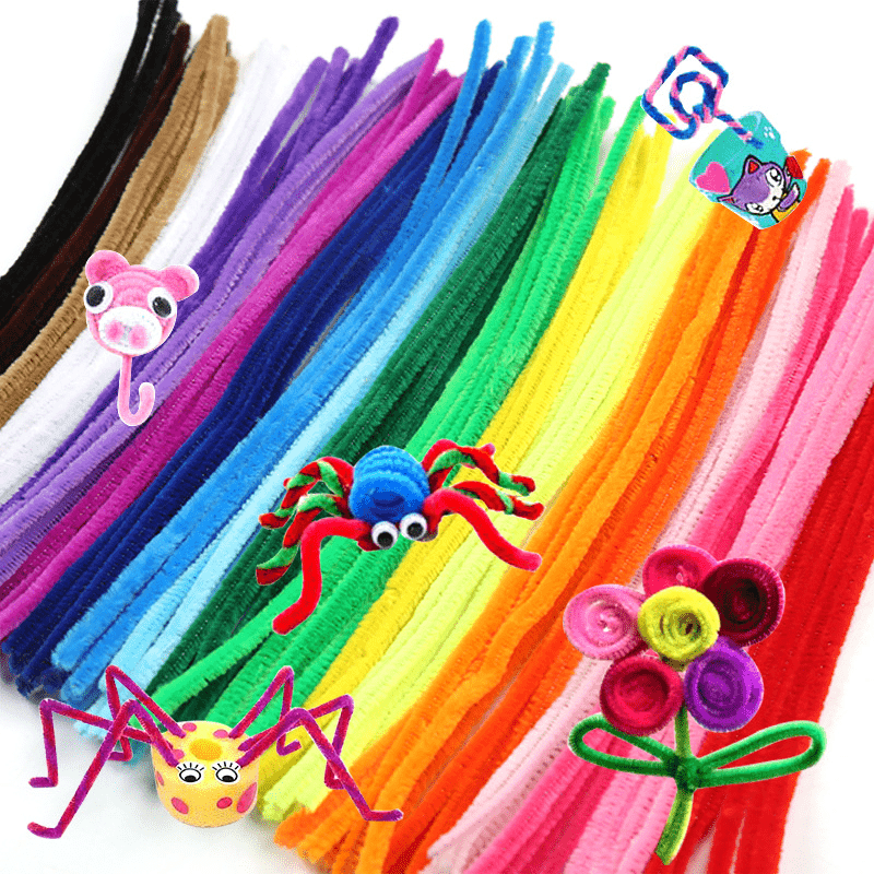 Colorful Plush Strip Twisting Stick DIY Toy