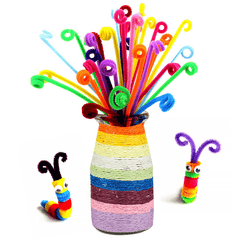 Colorful Plush Strip Twisting Stick DIY Toy