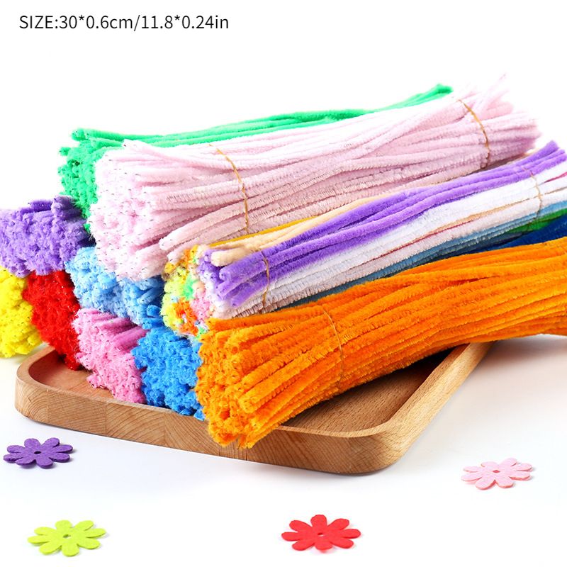 Colorful Plush Strip Twisting Stick DIY Toy