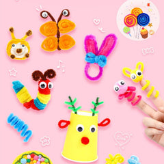 Colorful Plush Strip Twisting Stick DIY Toy