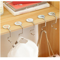 Portable S-Shaped Stainless Steel Desk Hook for Student Bag Storage