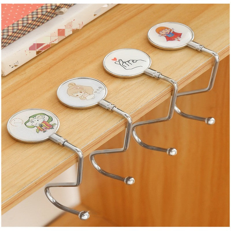 Portable S-Shaped Stainless Steel Desk Hook for Student Bag Storage