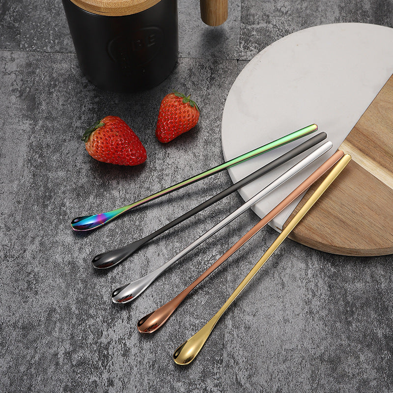 Stainless Steel Long Handle Coffee Stir Spoon Teaspoon
