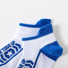 5 Pairs Baby Boys Block Letter Ankle Socks Thin Mesh Breathable Kids Socks