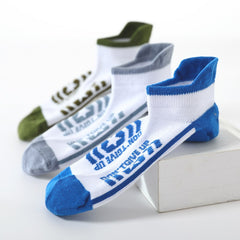 5 Pairs Baby Boys Block Letter Ankle Socks Thin Mesh Breathable Kids Socks