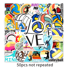 50pcs Waterproof Volleyball Sports Stickers for Decorating
