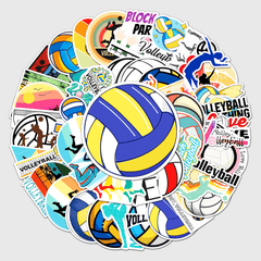 50pcs Waterproof Volleyball Sports Stickers for Decorating