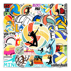 50pcs Waterproof Volleyball Sports Stickers for Decorating