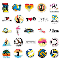 50pcs Waterproof Volleyball Sports Stickers for Decorating