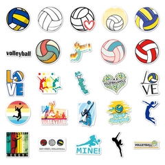 50pcs Waterproof Volleyball Sports Stickers for Decorating