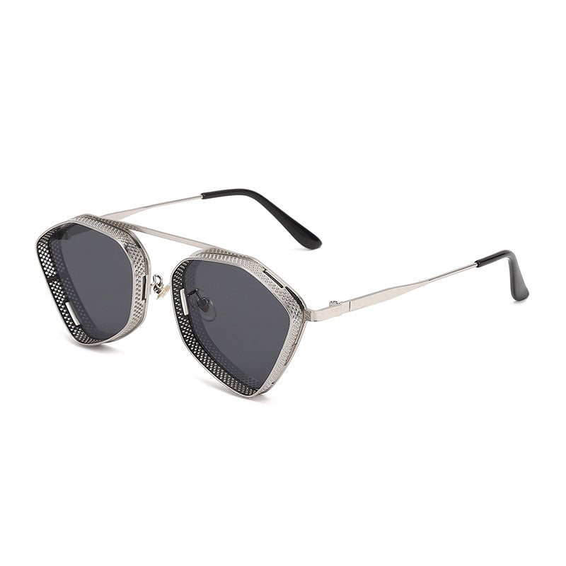ZOOZW Metal Punch UV-Proof Sunglasses