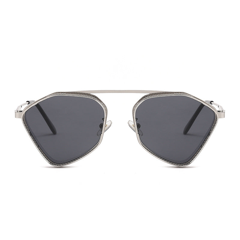 ZOOZW Metal Punch UV-Proof Sunglasses