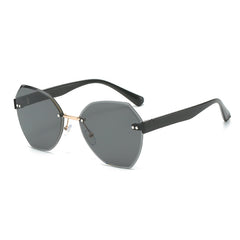 Rimless Ombre Lens Sunglasses Cut Edge Eyewear UV400