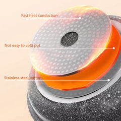 Nonstick Frying Pot Wooden Handle Induction Compatible Kitchenware