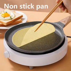 Nonstick Frying Pot Wooden Handle Induction Compatible Kitchenware