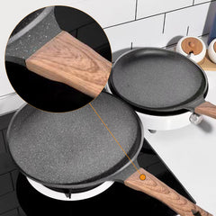 Nonstick Frying Pot Wooden Handle Induction Compatible Kitchenware