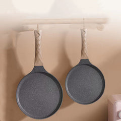 Nonstick Frying Pot Wooden Handle Induction Compatible Kitchenware