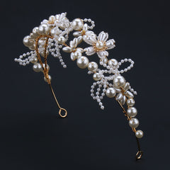 Bridal Floral Beads Tiara Hair Accessories Hair Comb Bridal Headpiece