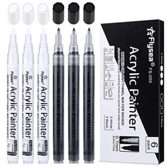 6pcs Acrylic Paint Markers Pens Easter Decoration Set