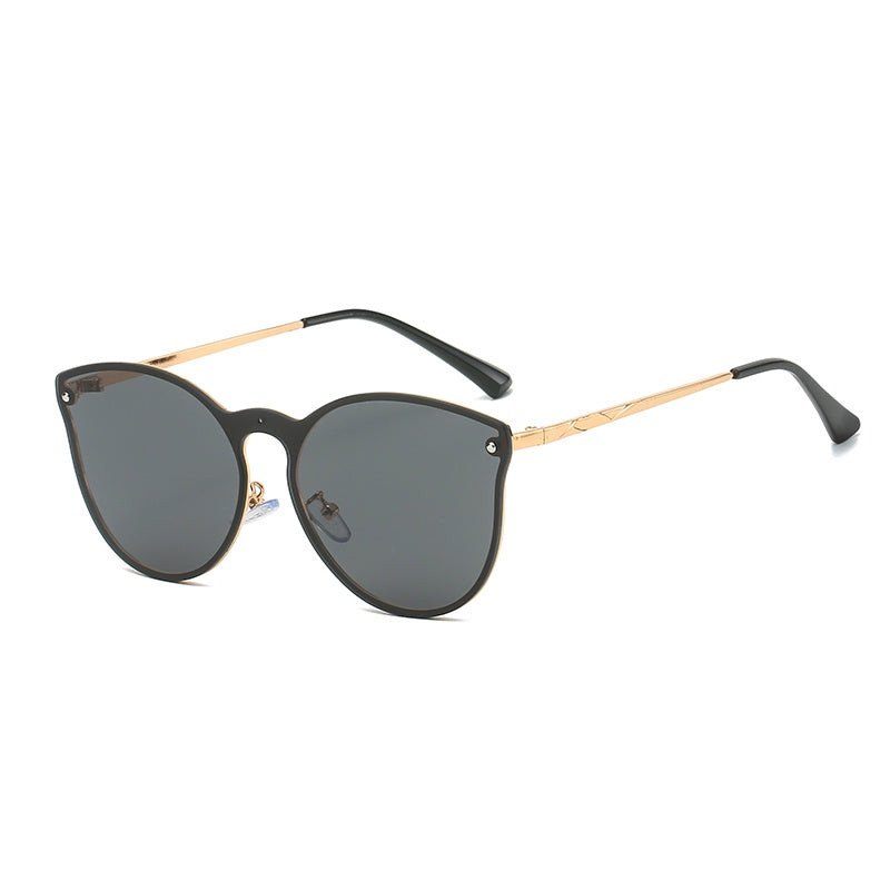 Gradient Cat Eye Sunglasses Metal Sunscreen Golf Eyewear