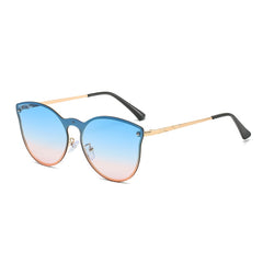 Gradient Cat Eye Sunglasses Metal Sunscreen Golf Eyewear