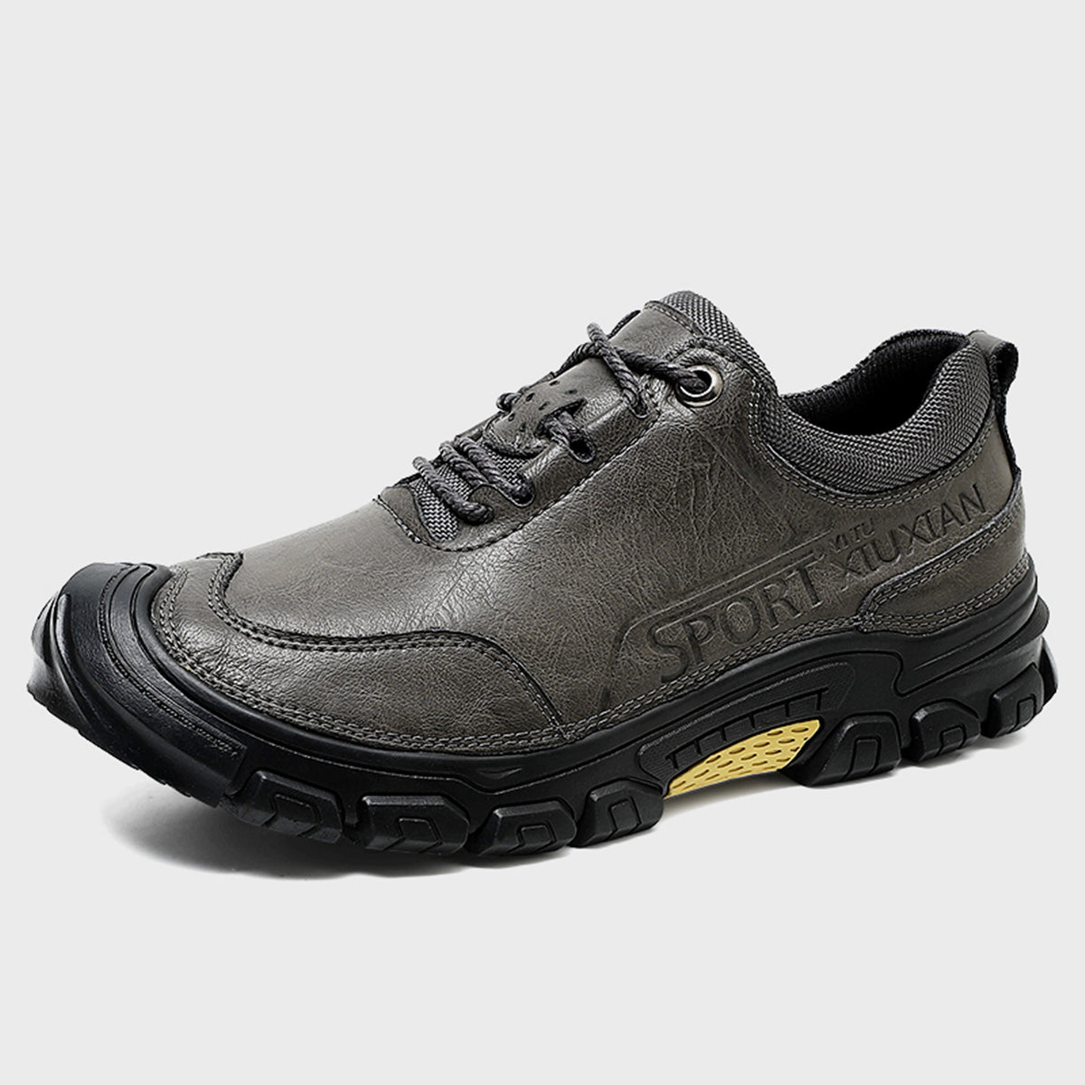 Men's Leather Anti skid Lace Up Hiking Shoes