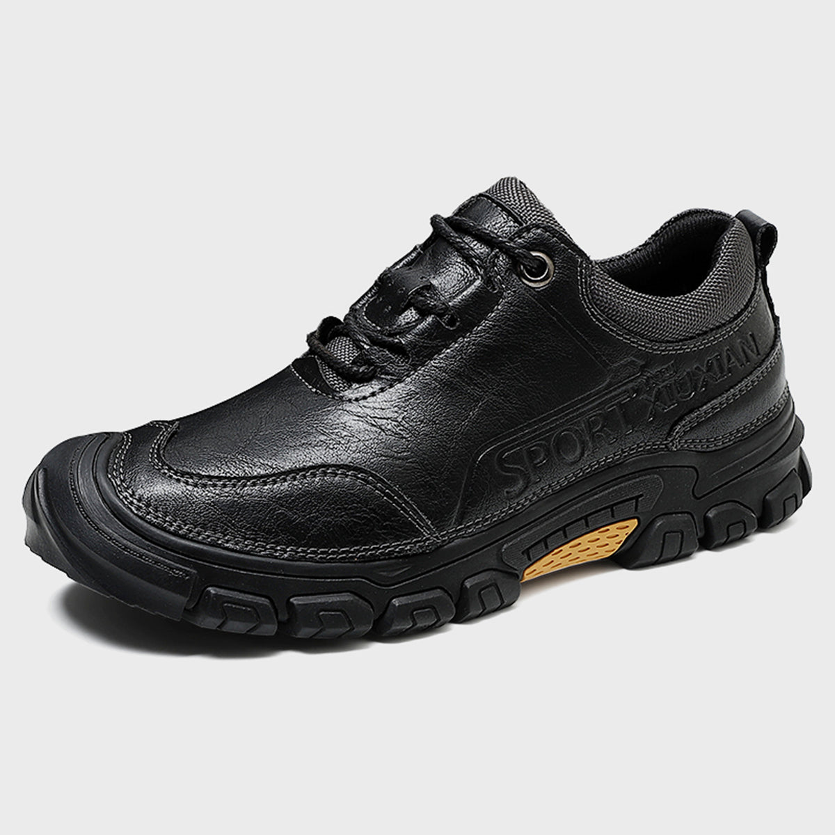 Men's Leather Anti skid Lace Up Hiking Shoes