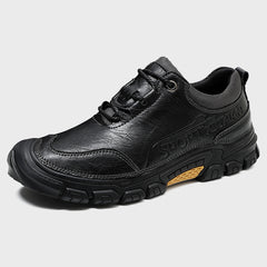 Men's Leather Anti skid Lace Up Hiking Shoes
