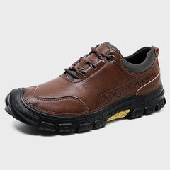 Men's Leather Anti skid Lace Up Hiking Shoes