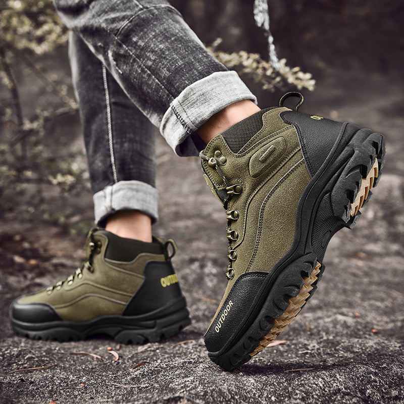 Men's Anti-Skid Outdoor Hiking Shoes Army Green