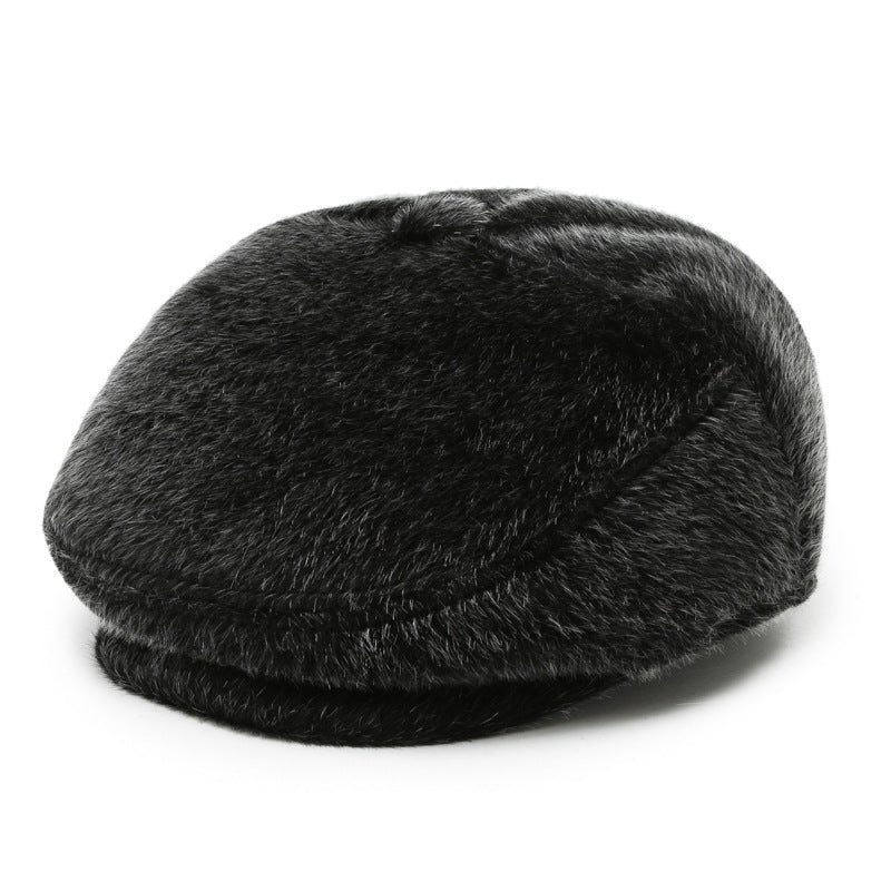 Men's Mink Fur Thickened Fleece Ear Protection Hat