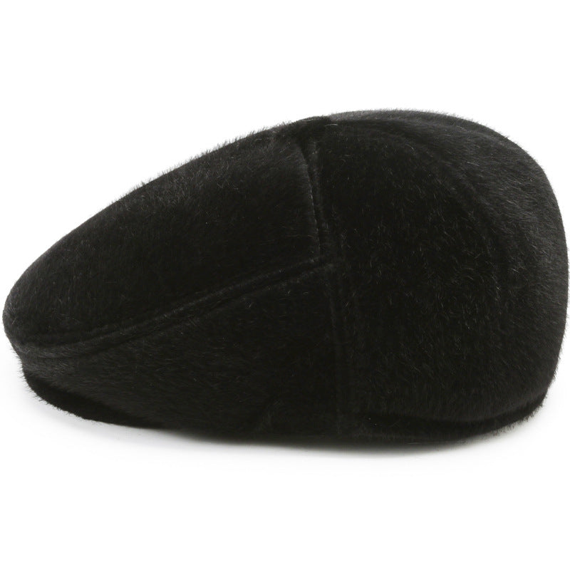 Men's Mink Fur Thickened Fleece Ear Protection Hat
