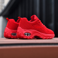 Women's Air Cushion Sole Sneakers Lace Up Running Shoes