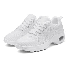 Women's Air Cushion Sole Sneakers Lace Up Running Shoes