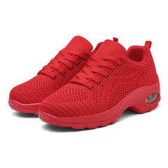 Women's Air Cushion Sole Sneakers Lace Up Running Shoes