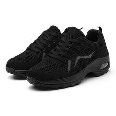 Women's Air Cushion Sole Sneakers Lace Up Running Shoes