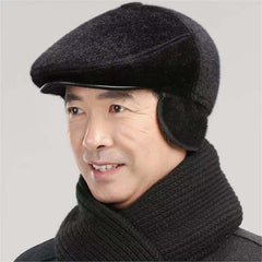 Men's Mink Fur Thickened Fleece Ear Protection Hat