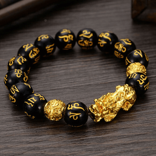 Vintage Pattern Engraved Beads Bracelet for Men