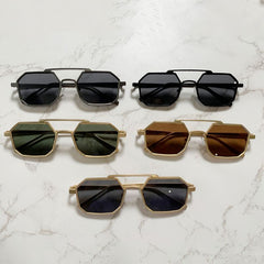 Metal Double Beam Sunglasses For Men Driving