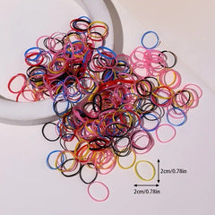 1000pcs Colorful Mini Rubber Bands Hair Elastics Ties Ponytail Holder