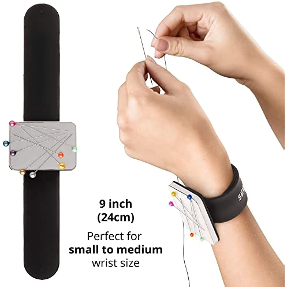 Magnetic Wrist Pin Cushion for Sewing Quilting Supplies