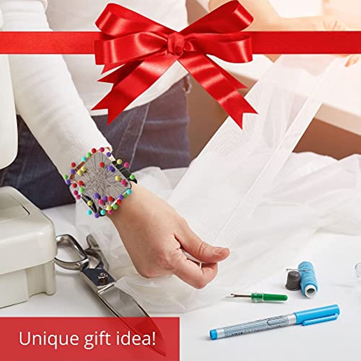 Magnetic Wrist Pin Cushion for Sewing Quilting Supplies
