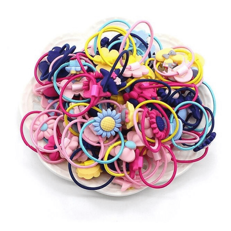 20pcs Cartoon Hair Ties: Brighten Up Your Look with Fun Accessories