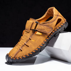 FLYLAND Men's Wear resistant Sandals Hook Loop Strap Casual Loafers