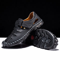 FLYLAND Men's Wear resistant Sandals Hook Loop Strap Casual Loafers