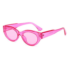Y2K Oval Sunglasses Jelly UV400 Sun Shades Glasses