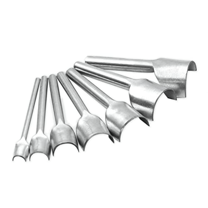 7pcs Leather Cutter Punch Trimming Perforated Craft Tools Slot Punch Silver