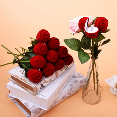 Red Rose Ring Box Holiday Gift Personalized Creative Ring Box