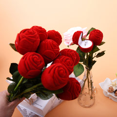 Red Rose Ring Box Holiday Gift Personalized Creative Ring Box