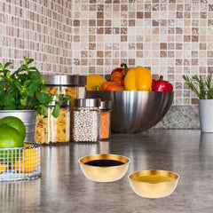 4pcs Stainless Steel Sauce Dishes and Spice Plates